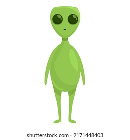 Face alien icon cartoon vector. Cute ufo. Funny character