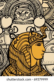 The face of ancient gods