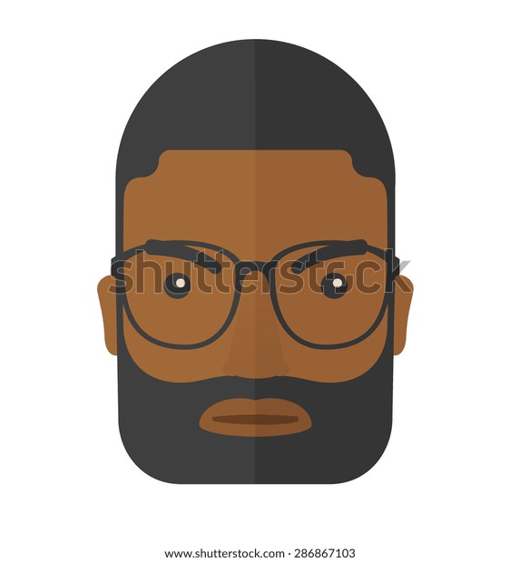 Face Angry Black Guy His Beard Stock Vector (Royalty Free) 286867103