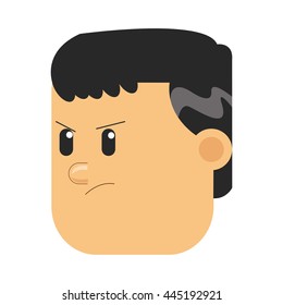 face of angry man icon