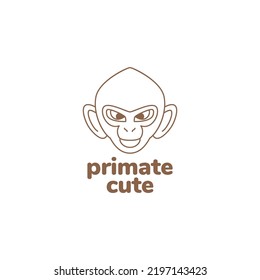 face ape monkey logo design