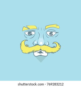 face art. tshirt for artwork. vector art. 