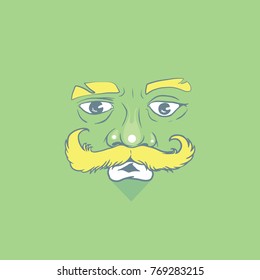 face art. tshirt for artwork. vector art. 