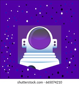 face of astronaut in the sky