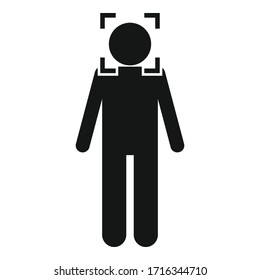 Face authentication icon. Simple illustration of face authentication vector icon for web design isolated on white background