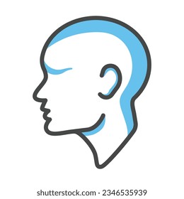 Face avatar profile icon vector on trendy style for design and print