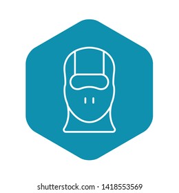 Face balaclava icon. Outline face balaclava vector icon for web design isolated on white background
