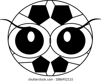 Face Ball Emoji Cartoon Owl.  Vector Illustrations