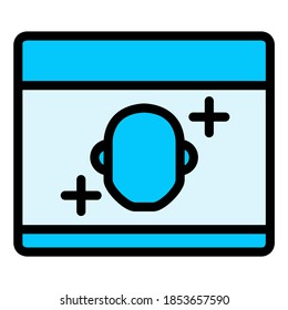 Face Balm for Winter in Blue Filled Outline Icon