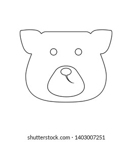 face bear icon. Element of Russia for mobile concept and web apps icon. Outline, thin line icon for website design and development, app development