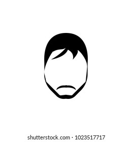 face with beard icon. Element of barber shop for advertising signs, mobile concept and web apps. Icon for website design and development, app development. Premium icon on white background