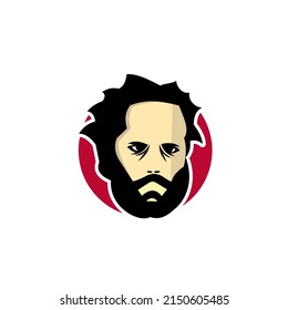 Icono de barba facial, hilo 10.