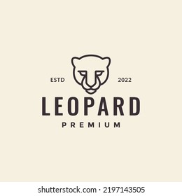 face beast leopard minimal hipster logo