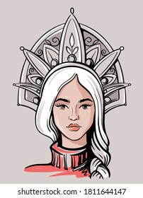 face of beautiful Russian girl avatar