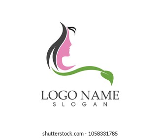 Face Beauty Woman Logo Design Illustration Stock Vector (Royalty Free ...