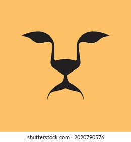 face of big cat logo vector