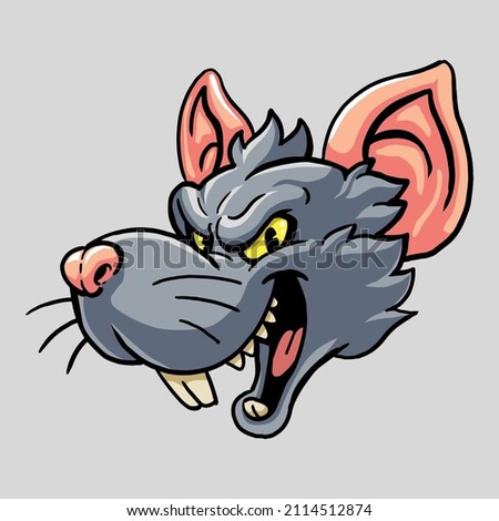 the face of a big ugly rat