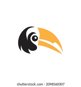 face bird hornbill logo design vector graphic symbol icon sign illustration creative idea
