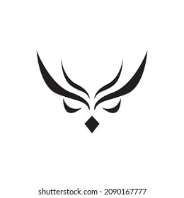 face bird owl luxury logo symbol icon vector graphic design illustration idea creative