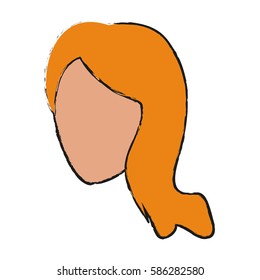 face of blonde faceless woman icon image