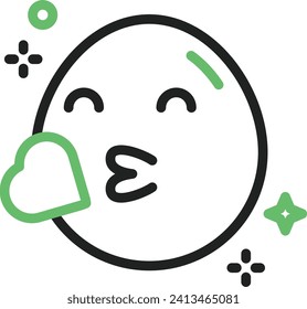 Face Blowing a Kiss icon vector image. Suitable for mobile application web application and print media. svg
