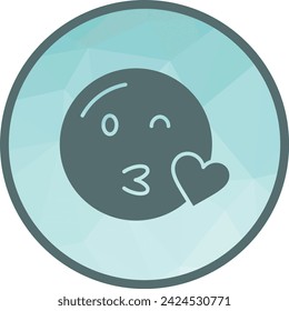 Face Blowing a Kiss icon vector image. Suitable for mobile application web application and print media. svg