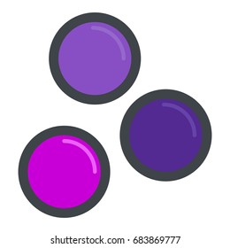 Face blush make up cosmetics icon, vector illustration flat style design isolated on white. Colorful graphics