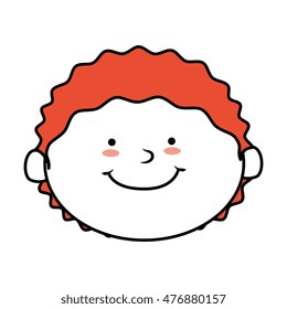 face boy smile isolated icon design