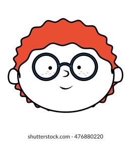 face boy smile isolated icon design