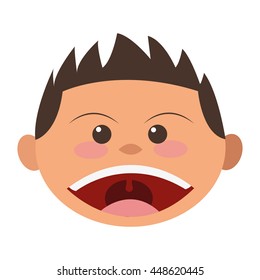 face of boy smiling icon