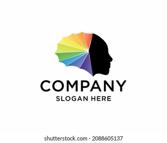 Face brain logo vector, psychology vector, mind logo icon