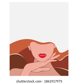Face care. Beauty salon. European woman. Spa. Vector illustration. Icon