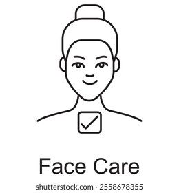 Face Care Icon, Achieving Radiant Skin Essential Tips, Innovative Facial Care Solutions for Every Skin Type, Vector