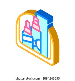 face care kits gift isometric icon vector. face care kits gift sign. isolated symbol illustration