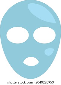 Face care mask, illustration, vector, on a white background.