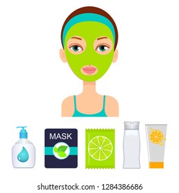 face care  for young woman with natiral cosmetic