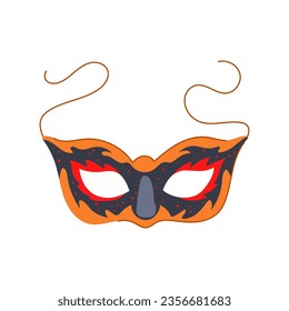 face carnival mask cartoon. festival costume, theater holiday, celebration fashion face carnival mask sign. isolated symbol vector illustration