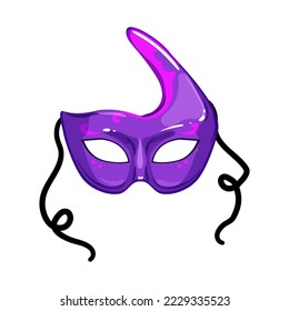 face carnival mask cartoon. face carnival mask sign. isolated symbol vector illustration