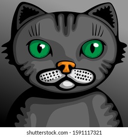 The face of the cat. Avatar for social networks. The symbolic image.