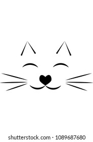 the face of a cat character vector