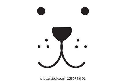 Face character icon animal pet cat dog black color sign symbol decoration cartoon puppy head design face beautiful pretty happy drawing closeup character cartoon icon doodle felino creative cat dog