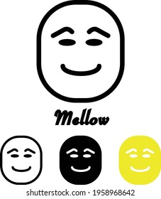 Face character icon, in different colors