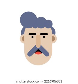 Face character illustration vector graphic. Good for children's books, banner, poster, etc.