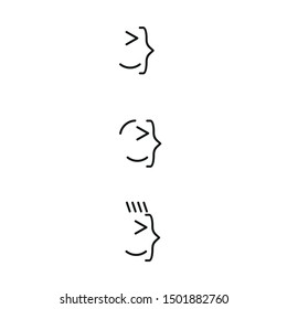 face character logo vector design