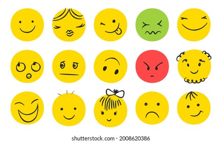 Face Character Set Isolated On White Stock Vector (Royalty Free ...