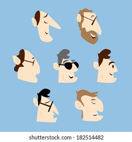 Face characters of man