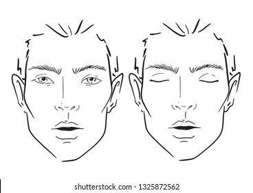 Face Chart Makeup Artist Blank Template Stock Vector (royalty Free 