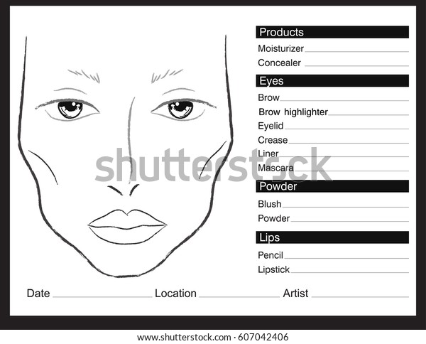 Concealer Face Chart