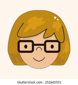 face chatacter theme elements vector,eps