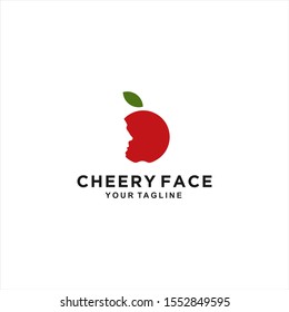Face cheery logo design idea
